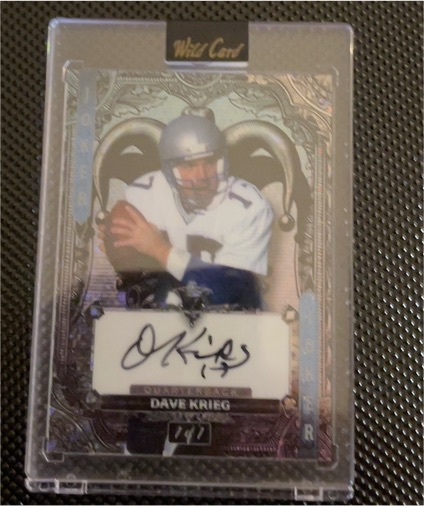1997 Wild Card #47 Dave Krieg — front