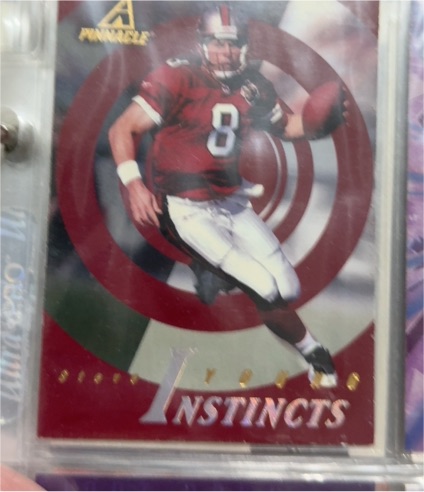 1996 Pinnacle Instincts #8 Steve Young — front