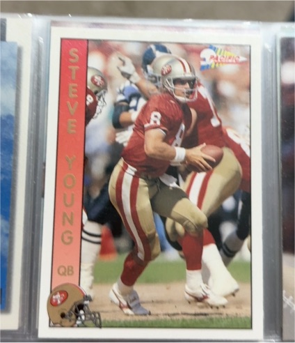 1991 Fleer #1 Steve Young — front