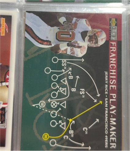 1996 Upper Deck Collector's Choice Franchise Play-Maker #FR-1 Jerry Rice — front