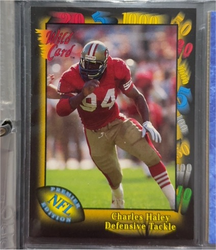 1991 Wild Card #94 Charles Haley — front