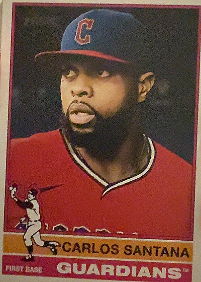 2022 Topps #48 Carlos Santana — front
