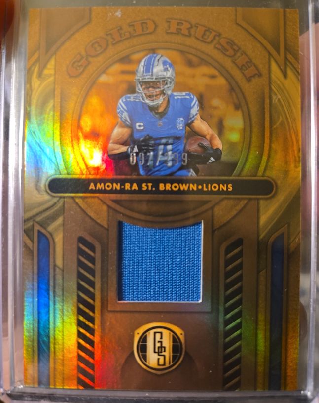 2021 Panini Gold Standard Gold Rush #GR-ARSB Amon-Ra St. Brown — front