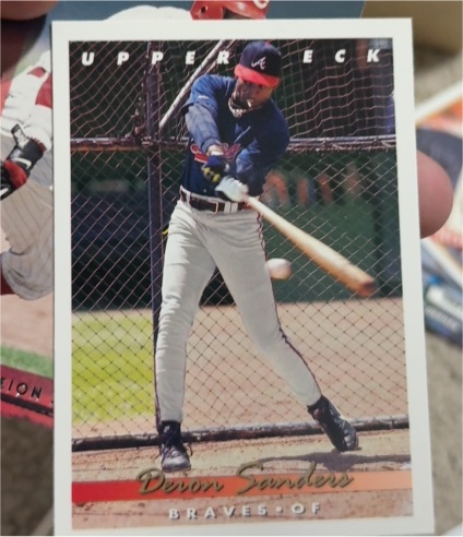 1991 Upper Deck #1 Derron Saunders — front
