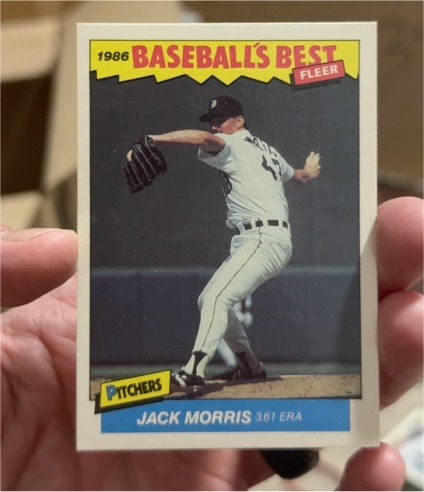 1986 Fleer #3 Jack Morris — front