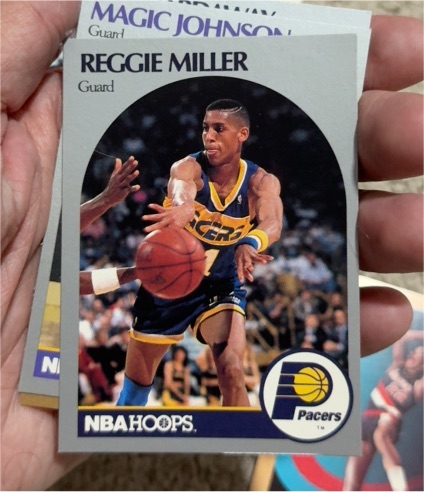 1990 NBA Hoops #1 Reggie Miller — front
