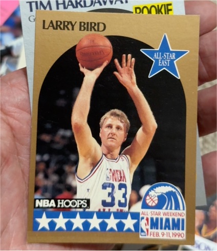 1990 NBA Hoops #33 Larry Bird All-Star East — front