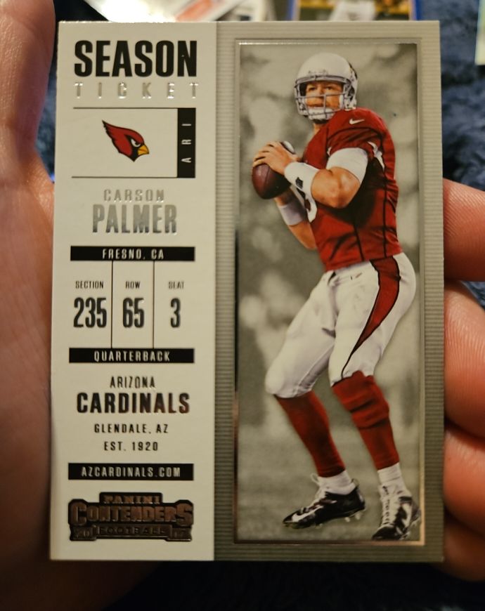 2010 Panini Contenders Season Ticket Carson Palmer — front