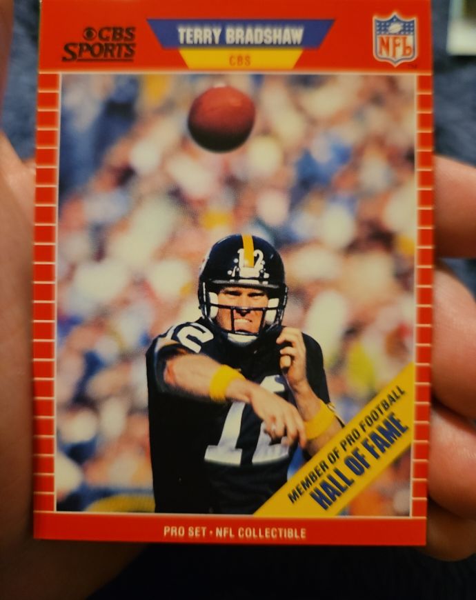 1990 Pro Set NFL Collectible #HOF-12 Terry Bradshaw — front