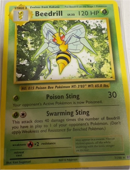 2016 Pokémon #71 Beedrill — front
