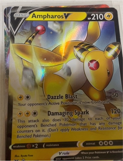 2021 Pokémon Sword & Shield Vivid Voltage #SV107 Ampharos V — front