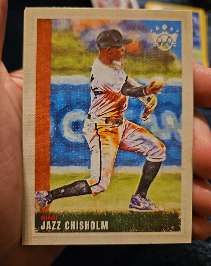 2023 Topps Heritage #1 Jazz Chisholm — front