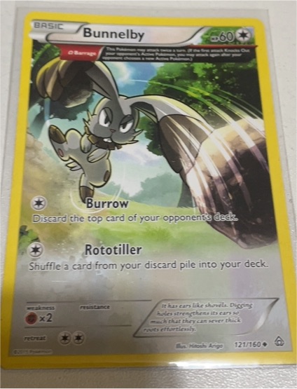 2015 Pokémon #121 Bunnelby — front