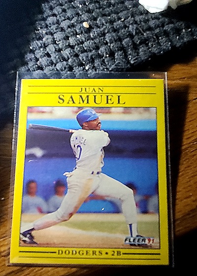 1991 Fleer #91 Juan Samuel — front
