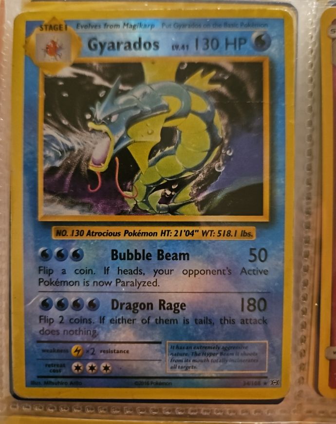 2016 Pokémon #34 Gyarados — front