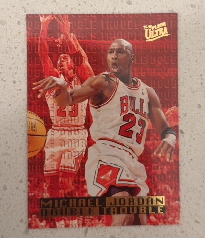 1995 Fleer Ultra #DT1 Michael Jordan Double Trouble — front