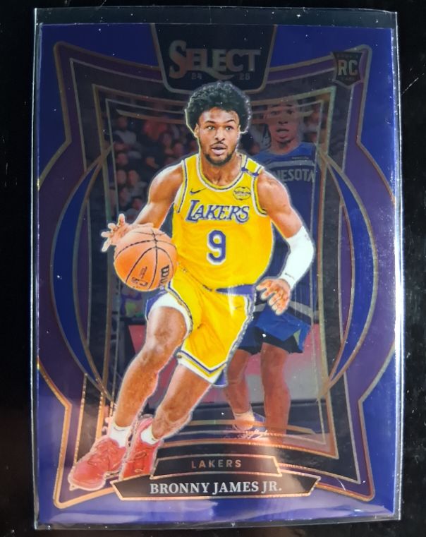 2024-25 Panini Select #90 Bronny James Jr. Blue Concourse Rookie — front