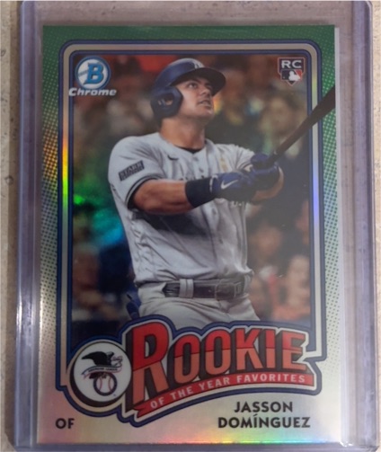 2024 Bowman Chrome Rookie of the Year Favorites #ROY-6 Jasson Dominguez — front