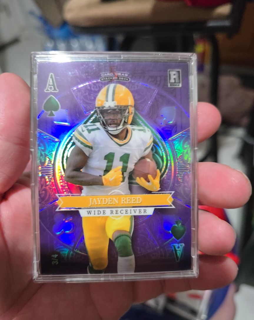 2023 Wild Card Stacked Deck Ace of Spades #Jayden Reed — front