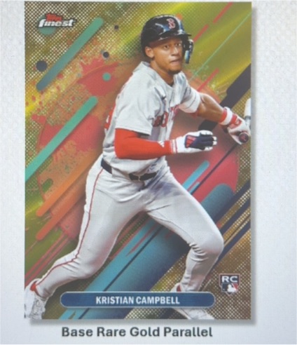 2023 Topps Finest #Kristian Campbell Base Rare Gold Parallel — front