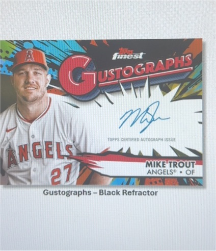 2021 Topps Finest Gustographs Black Refractor #Mike Trout — front