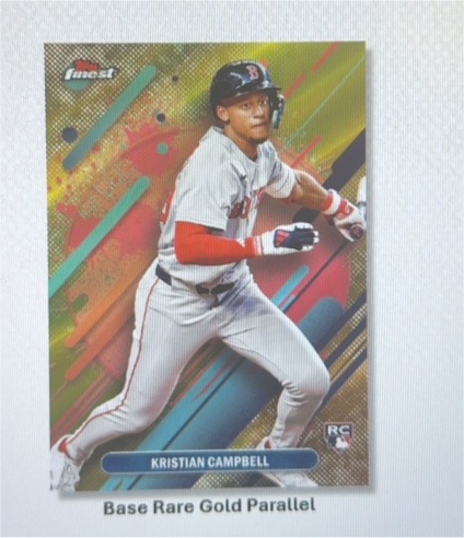 2023 Topps Finest #Kristian Campbell Base Rare Gold Parallel — front