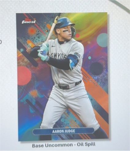 2023 Topps Finest Aaron Judge Base Uncommon - Oil Spill — front