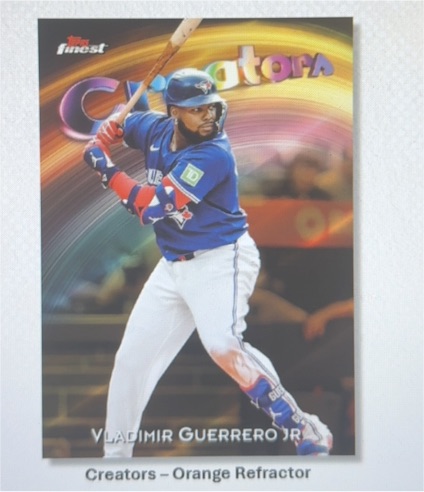 2025 Topps Finest #Vladimir Guerrero Jr. Creators Orange Refractor — front