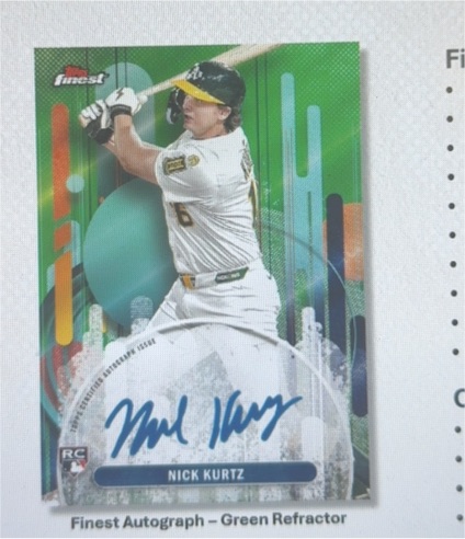 2024 Topps Finest #FA-NK Nick Kurtz — front