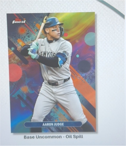 2024 Topps Finest Base Uncommon - Oil Spill Aaron Judge — front