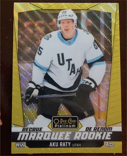 2024-25 O-Pee-Chee Platinum #211 Aku Raty Marquee Rookie — front