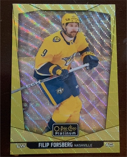 2024-25 O-Pee-Chee Platinum #12 Filip Forsberg Neon Yellow Surge — front