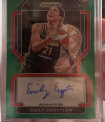 2022 Panini Prizm WNBA Emily Engstler Signatures Green Prizm #SG-EE — front
