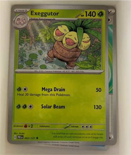 2025 Pokémon Scarlet & Violet Prismatic Evolutions #002 Exeggutor — front