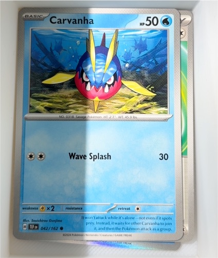 2024 Pokémon Scarlet & Violet Temporal Forces #042 Carvanha — front