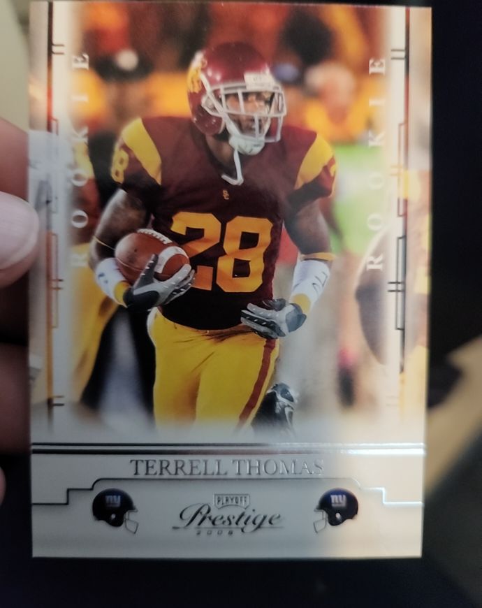 2008 Playoff Prestige #195 Terrell Thomas — front