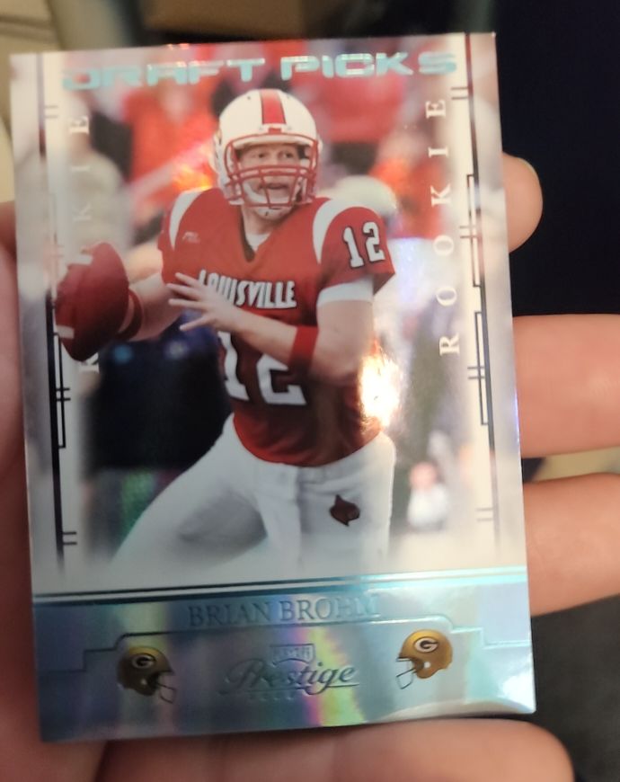 2008 Playoff Prestige Draft Picks Light Blue #113 Brian Brohm — front