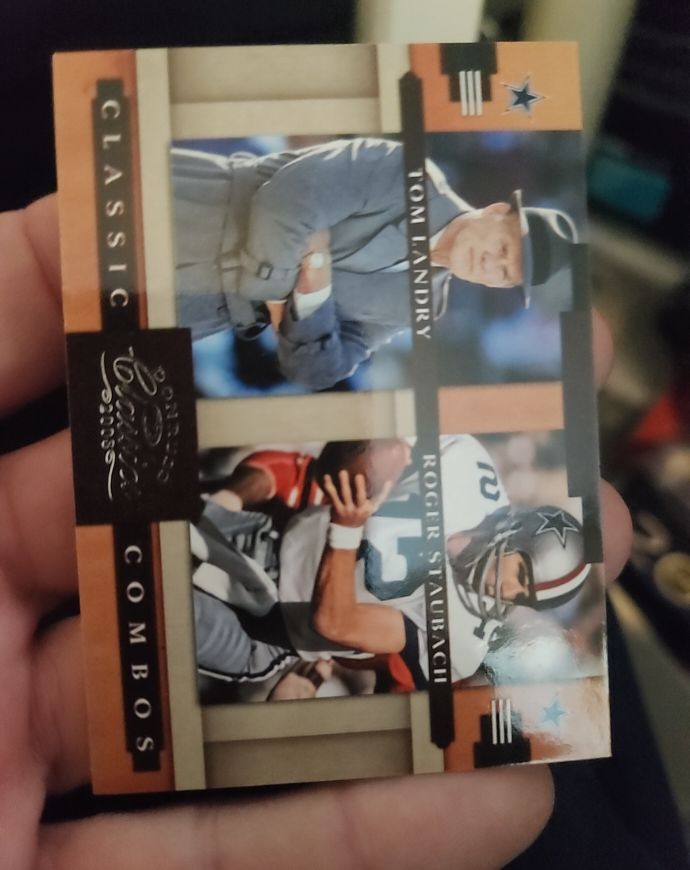2008 Donruss Classics Classic Combos #CC-10 Tom Landry/Roger Staubach — front