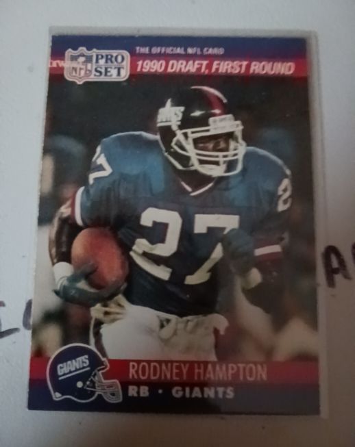 1990 Pro Set #692 Rodney Hampton — front