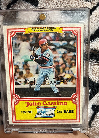 1981 Topps Drake's Big Hitters #29 John Castino — front