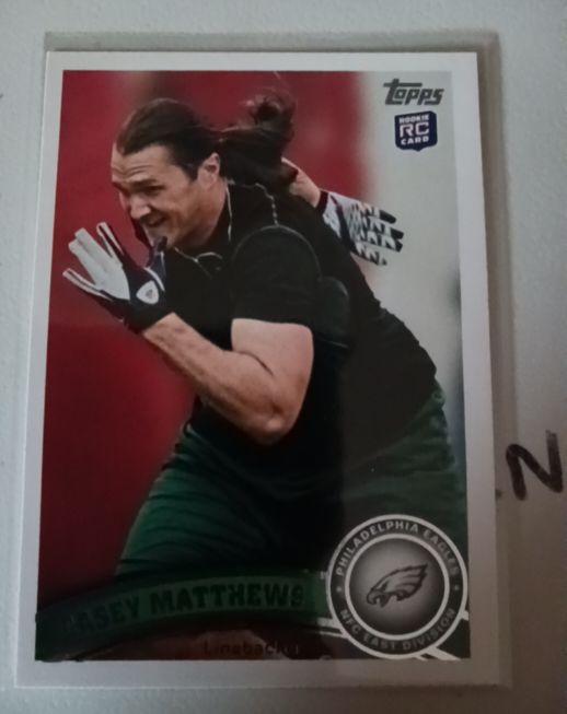 2011 Topps #369 Casey Matthews Rookie Philadelphia Eagles — front
