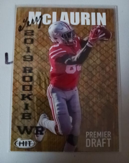 2019 Sage Hit Premier Draft #13 Terry McLaurin Rookie — front