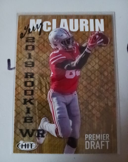 2019 Sage Hit Premier Draft #13 Terry McLaurin Rookie — front