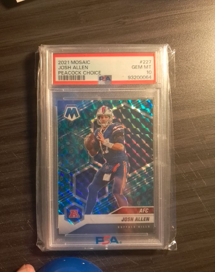 2021 Panini Mosaic #227 Josh Allen Peacock Choice — front