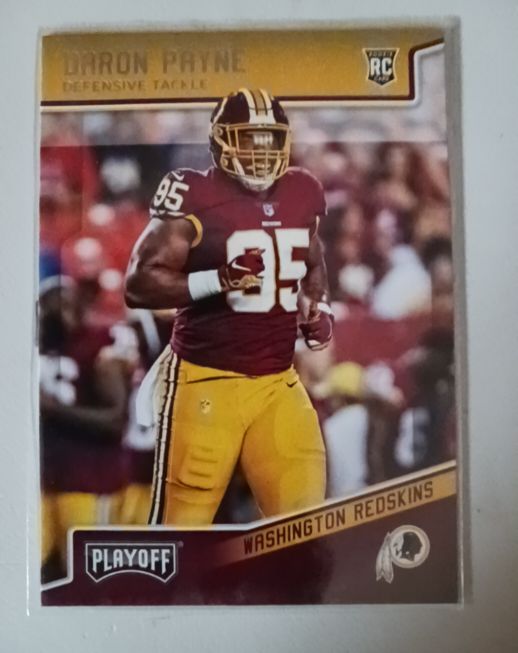 2018 Panini Playoff Daron Payne Rookie Card Washington Redskins — front