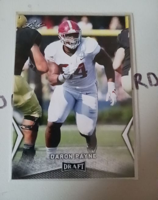 2017 Leaf Draft Daron Payne — front
