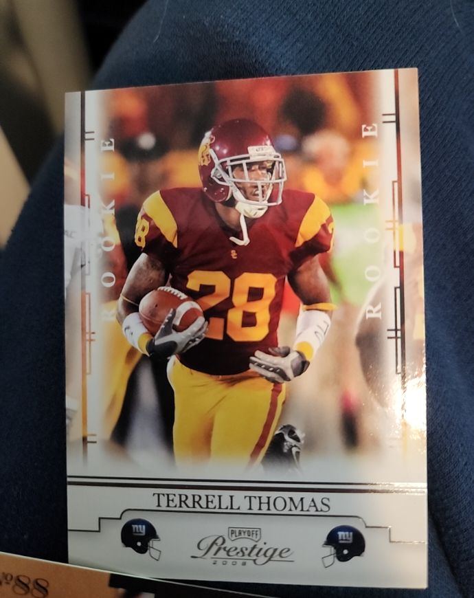 2008 Playoff Prestige #195 Terrell Thomas — front