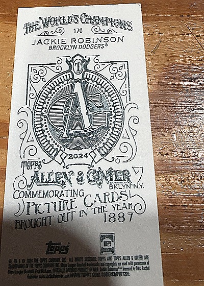 2024 Topps Allen & Ginter Mini #170 Jackie Robinson — back