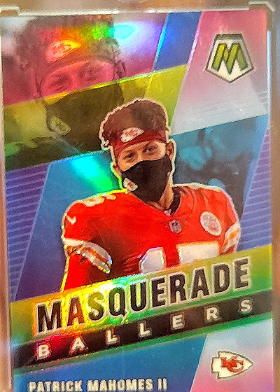2021 Panini Mosaic #MB-16 Patrick Mahomes II Masquerade Ballers — front