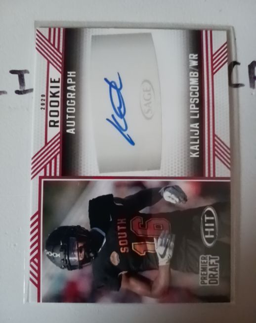 2020 Sage Hit Premier Draft #A6 Kalija Lipscomb Rookie Autograph — front